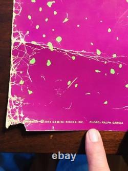 Mick Jagger Rolling Stones 1970 Rare Poster Gemini Rising Silk Screen Blacklight