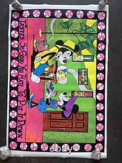 Mickey Parody 1970's weed black light poster vintage Sativa 420 marijuana C2256