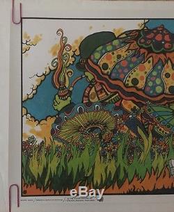 Middle Earth Vintage Blacklight Poster Dunham & Deatherage Psychedelic 1960's