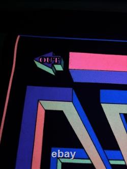 Mind Maze #1 BLACKLIGHT POSTER 32 Rare NOS Vtg 70s Flocked Unused Psychedelic