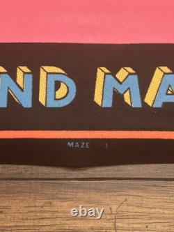 Mind Maze #1 BLACKLIGHT POSTER 32 Rare NOS Vtg 70s Flocked Unused Psychedelic