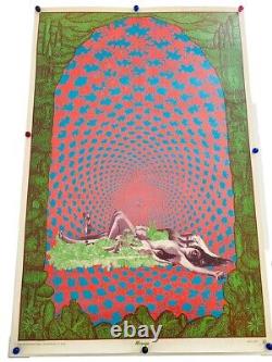 Mirage Vintage Black Light Poster Wilfred Satty 1967 Original Peter T Geller