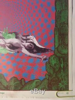 Mirage Vintage Blacklight Poster 60's Psychedelic 1960's Pin-up Wilfred Satty