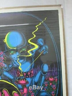 Moon Flower Black Light Psychedelic Vintage Poster Garage 1971 Petagno Cng425