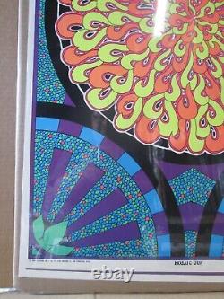 Mosaic Sun Black Light Psychedelic Vintage Poster Garage 1968 Cng3375