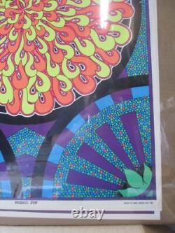 Mosaic Sun Black Light Psychedelic Vintage Poster Garage 1968 Cng3375