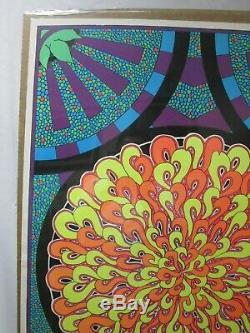 Mosaic Sun Black Light Vintage Poster 1968 Psychedelic Cng159