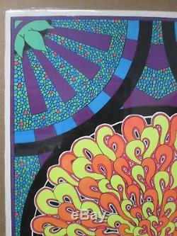 Mosaic Sun Vintage Black Light Poster 1968 Psychedelic Inv#G2140