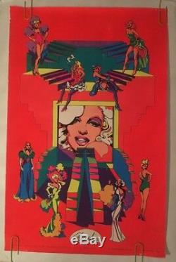 Movie Queens Original Vintage Blacklight Poster Marilyn Monroe Iconic Women 1972