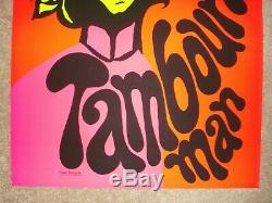Mr. Tambourine Man BOB DYLAN Vintage Blacklight Poster Original full sized 1969