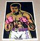 Muhammad Ali The Champ Boxing Flocked Blacklight Poster 1975 Black Power Pride