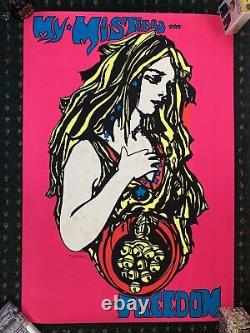 My Mistress Freedom ORIGINAL Black Light Poster Prints 1969 Hippie