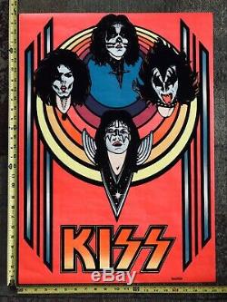 NEAR MINT KISS Vintage Black Light Poster #15-332 1976 M. H. Stein AUCOIN