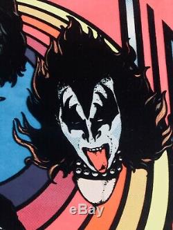 NEAR MINT KISS Vintage Black Light Poster #15-332 1976 M. H. Stein AUCOIN