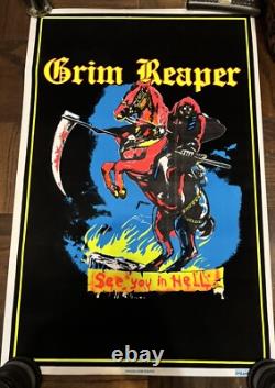 NEW NOS 23x35 Blacklight velvety poster Grim Reaper VPA 2020 Dead Stock 2009