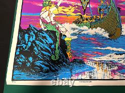NEW Vintage 1970's VIKINGS RETURN Original Blacklight Poster 23x35 Russell PP130