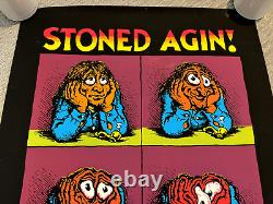 NEWithRARE Vintage 1970 Robert Crumb STONED AGAIN POSTER Blacklight Velvet 24x34