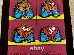 NEWithRARE Vintage 1970 Robert Crumb STONED AGAIN POSTER Blacklight Velvet 24x34