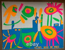 NIGHT LIGHTS VINTAGE 1969 BLACKLIGHT POSTER By JOAN ROUNTREE LIMITED ED #22