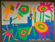 Night Lights Vintage 1969 Blacklight Poster By Joan Rountree Limited Ed #22