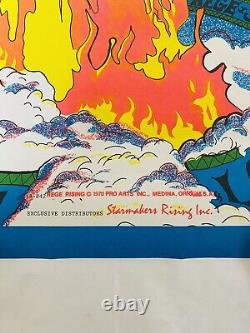 NOS 1970 Poster Rege Rising Satan Lucifer Devil NEVER HUNG Black light Starmaker