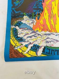 NOS 1970 Poster Rege Rising Satan Lucifer Devil NEVER HUNG Black light Starmaker
