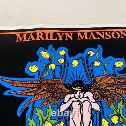 NOS Marilyn Manson The End UNUSED Flocked Velvet Blacklight Poster 1996 Scorpio