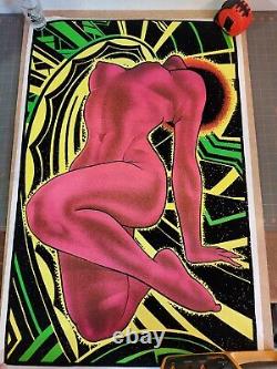 NOS VINTAGE 1975 AFRODITE TWO VELVET BLACKLIGHT POSTER 23x35