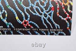 NOS Vintage 1971 Perryn Gorchov Cosmic Conception THO-FRA Black Light Poster