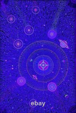 NOS Vintage 1971 Perryn Gorchov Cosmic Conception THO-FRA Black Light Poster