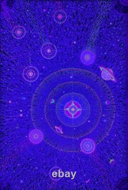 NOS Vintage 1971 Perryn Gorchov Cosmic Conception THO-FRA Black Light Poster