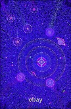 NOS Vintage 1971 Perryn Gorchov Cosmic Conception THO-FRA Black Light Poster