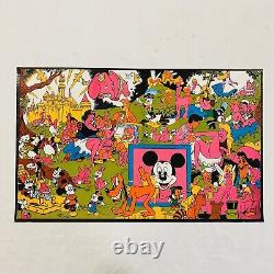 NOS WALLY WOOD DISNEY ORGY PARODY BLACKLIGHT NEON POSTER 1967 17x28 UNHUNG MINT