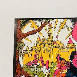 NOS WALLY WOOD DISNEY ORGY PARODY BLACKLIGHT NEON POSTER 1967 17x28 UNHUNG MINT