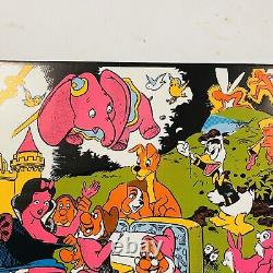 NOS WALLY WOOD DISNEY ORGY PARODY BLACKLIGHT NEON POSTER 1967 17x28 UNHUNG MINT