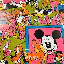 NOS WALLY WOOD DISNEY ORGY PARODY BLACKLIGHT NEON POSTER 1967 17x28 UNHUNG MINT