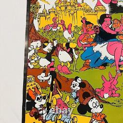 NOS WALLY WOOD DISNEY ORGY PARODY BLACKLIGHT NEON POSTER 1967 17x28 UNHUNG MINT