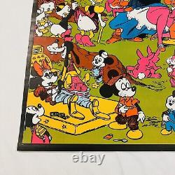 NOS WALLY WOOD DISNEY ORGY PARODY BLACKLIGHT NEON POSTER 1967 17x28 UNHUNG MINT
