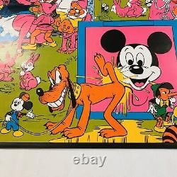 NOS WALLY WOOD DISNEY ORGY PARODY BLACKLIGHT NEON POSTER 1967 17x28 UNHUNG MINT