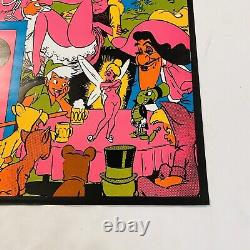 NOS WALLY WOOD DISNEY ORGY PARODY BLACKLIGHT NEON POSTER 1967 17x28 UNHUNG MINT