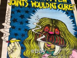NOTHING WRONG WITH ME VINTAGE 1972 HEADSHOP BLACKLIGHT POSTER By PETAGNO -NICE