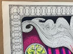 NO WORK ON DIZZY'S FARM VINTAGE 1970 HEADSHOP BLACKLIGHT POSTER By GAWDAWFUL