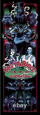 NYCC 2020 Big Trouble In Little China Blacklight Poster Screen Print 12x36 Mondo