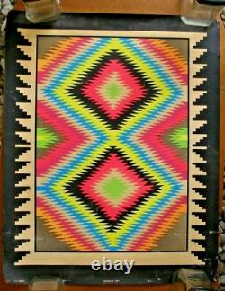 Navajo Op, Black Light Poster, 1970's