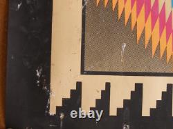 Navajo Op, Black Light Poster, 1970's