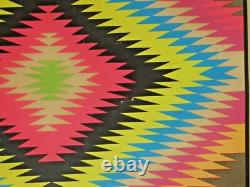 Navajo Op, Black Light Poster, 1970's