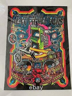 New Wave Toys Dirty Donny SIGNED Black Light Lava Foil Poster Print 18x24 NWT