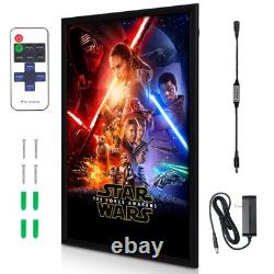 NexaFrame LED Backlit Poster Frame Light Box Snap Frame 4 Sizes to 27x40