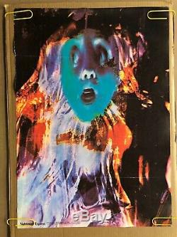 Nightmare Express Original Vintage Blacklight Poster Woman Scary Psychedelic 70s
