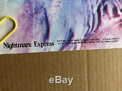 Nightmare Express Original Vintage Blacklight Poster Woman Scary Psychedelic 70s